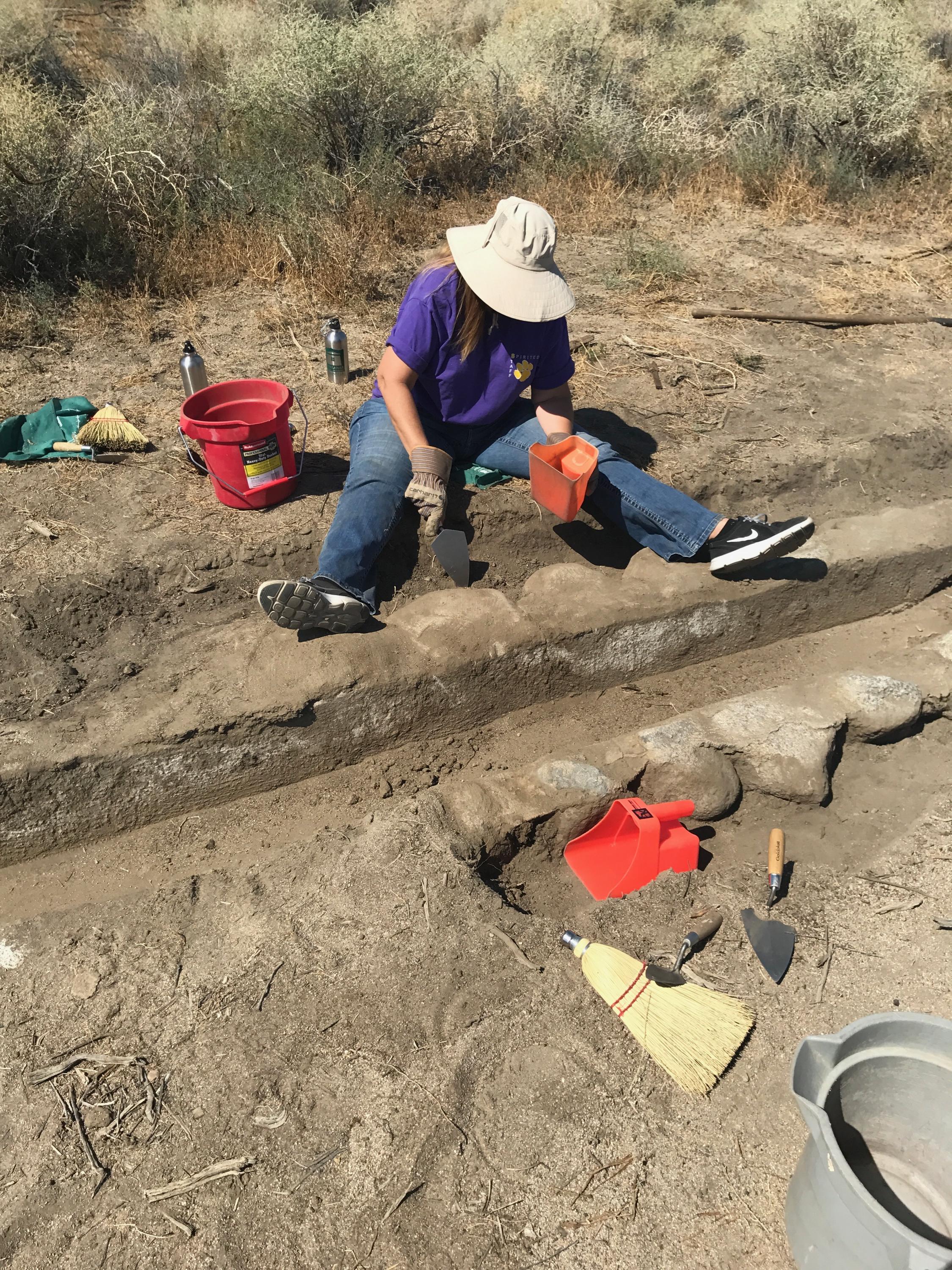 RHS students on an archeological dig at Manzanar